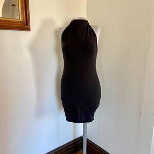 SKIMS Smooth Soft Low Back Backless Halter Dress High Neck Mini Cotton Large